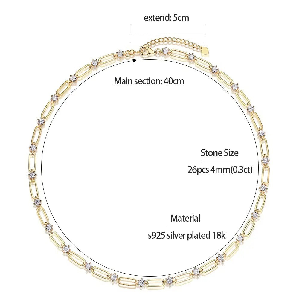 Tristis Jewelry GoldenTennis™ Necklace